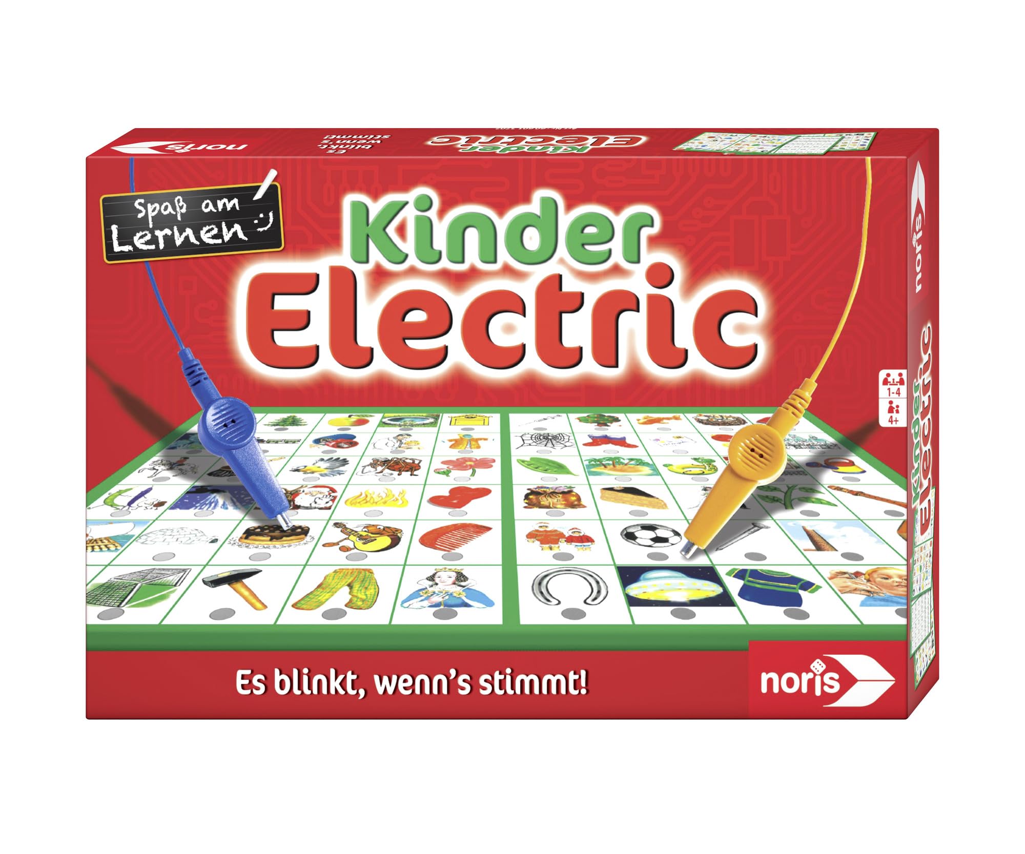 Noris 606013702 Kinder Electric Educational Classic Game, What Fits Together, It Flashes When It's Right, 4 Years and Up