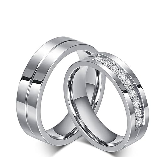 Anillos De Compromiso Pareja Anillos De Pareja Acero Inoxidable