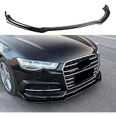 MUTUSAISI Front Lip Spoiler for Audi S6 A6-Sline 2016-2018 Accessories | Front Bumper Lip Wing, 3PC Front Splitter Kit, Durable PP Build, Impact &amp; Scratch Resistant, Sport Style Bumper Upgrade
