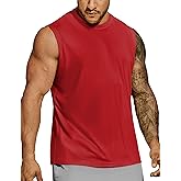 MIER Mens Workout Tank Tops Quick Dry Sleeveless UPF 50+ Muscle Tee Shirts for Athletic Gym Running Swim Beach Training