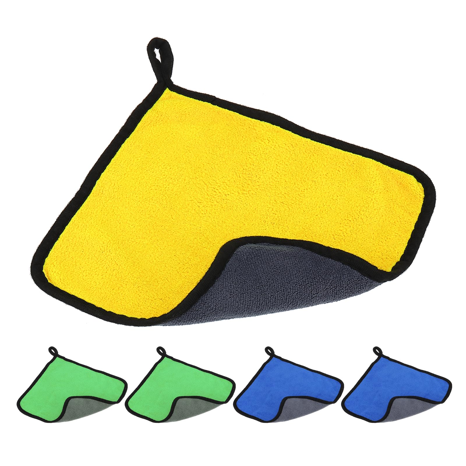 PATIKIL 9.84x9.84 Inch Billiard Cue Towel, 5 Pack Pool Cue Cleaner Shaft Cloth Coral Fleece for Snooker Pole Pool Table Cue Accessories, Multicolor