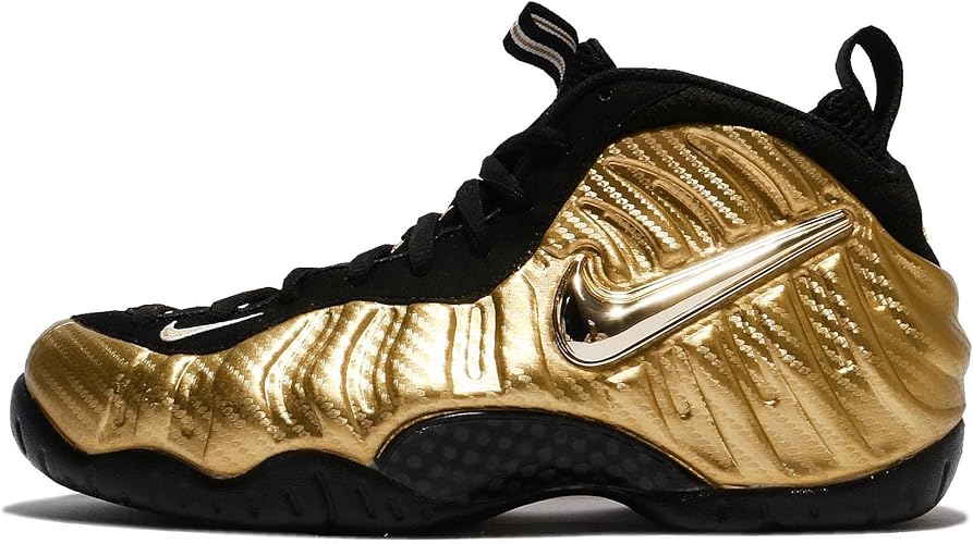 gold and white foamposites