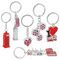 Juvale 6-Pack London Keychain Souvenir Gifts