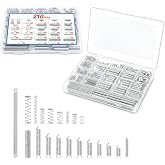 420 Pcs Spring Assortment Kit,20 Different Sizes Zinc Plated Springs Set | Tension and Compression Springs Kit with Plastic Storage Box,Suitable for DIY Craft Home Automotive Door Repairs 