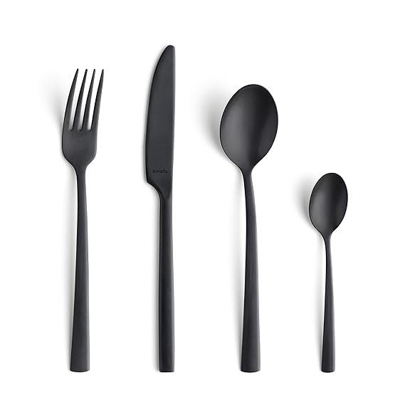 Amefa Besteckset Schäkel, Edelstahl, rostfrei, Schwarz, 15,3 x 6,2 x 25 cm