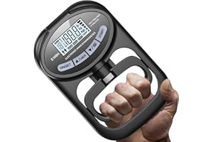 ByteX Hand Dynamometer Grip Strength Trainer - Electronic Hand Grip Strength Tester Grip Strengthener Hand Exerciser Meter Digital Hand Grip Training Gauge 265 Lbs : 120 Kgs for Sport Home School Use