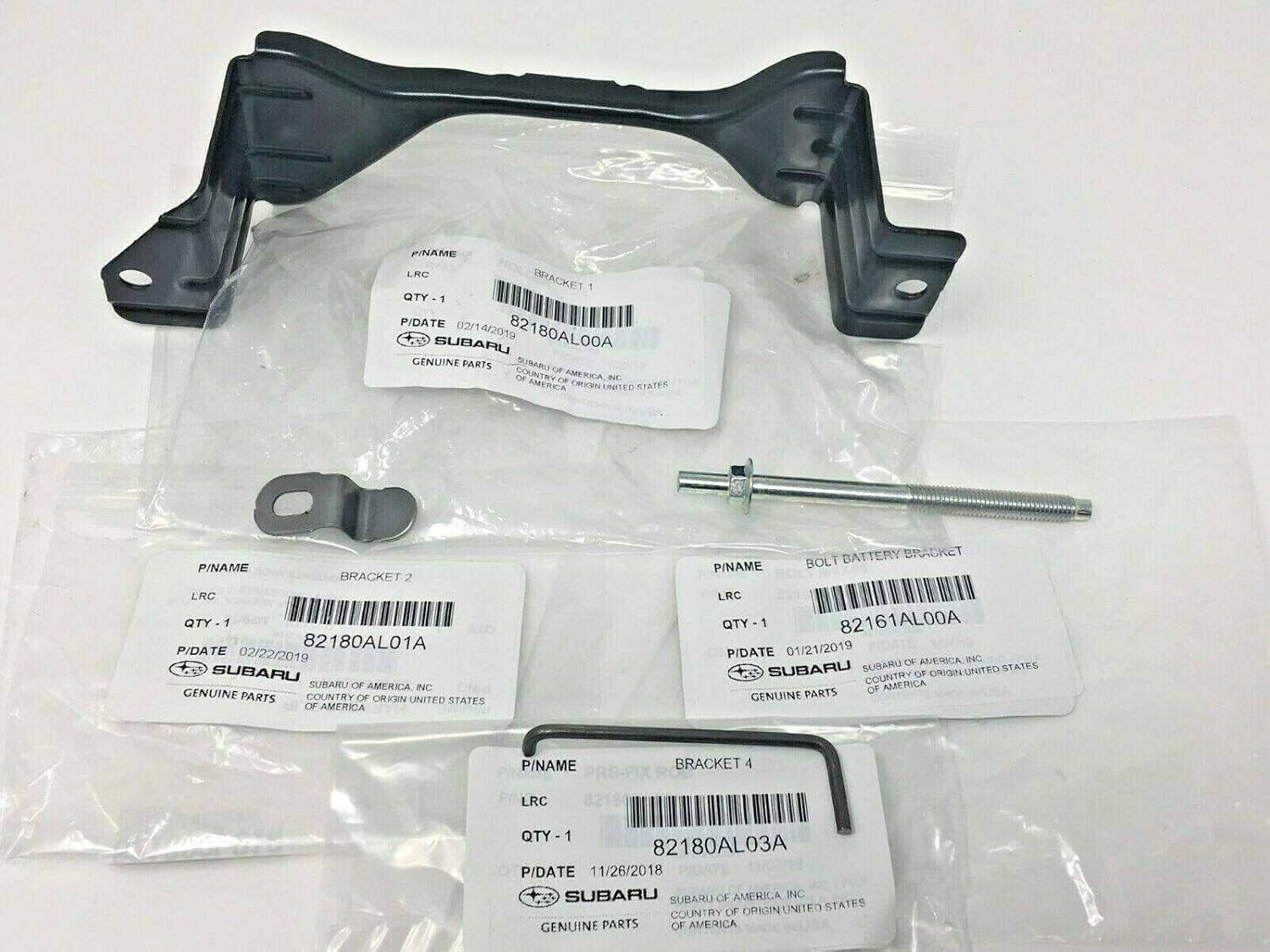 Subaru Battery Tie Down Holder & RODS Clamp Kit 20152019