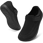 relxfeet Men's Diabetic Walking Shoes Extra Wide Adjustable Slip On Orthopedic Barefoot Zero Drop Sneakers for Swollen Feet