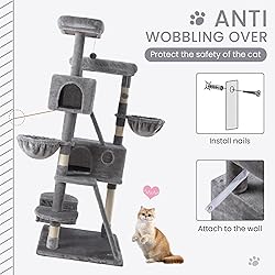 SHA CERLIN 65in Larger Cat Tree Tower Condo for