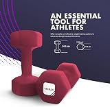 KAYMAN Neoprene Dumbbells Set 1-10kg with Anti-Slip Coating and Poster view 2
