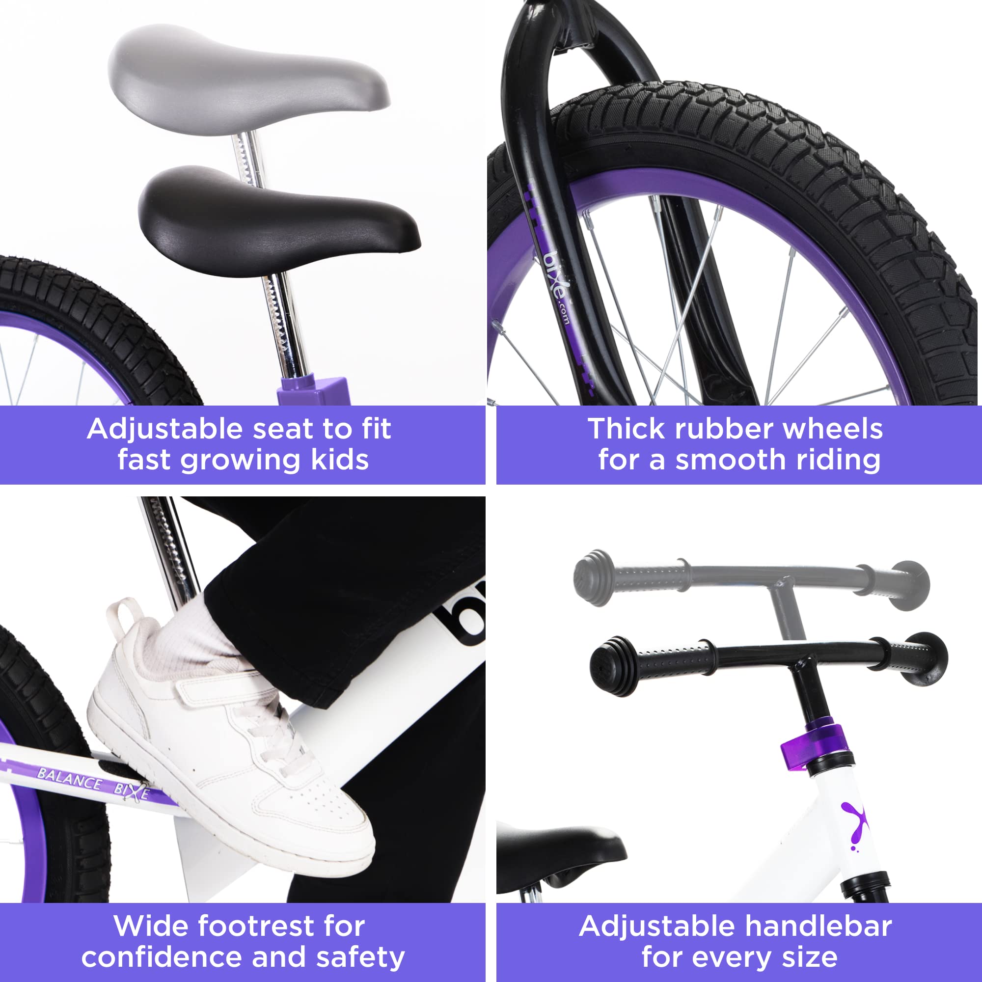 Bixe Balance Bike: for Big Kids Aged 4, 5, 6, 7, 8 and 9 Years Old - No Pedal Sport Training Bicycle | 16inch Wheel