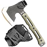 HX OUTDOORS 10" Hatchet Axe, Small Multifunctional Camping Splitting Axes,Survival Tactical Camp Bushcraft Hand Hatchet with 