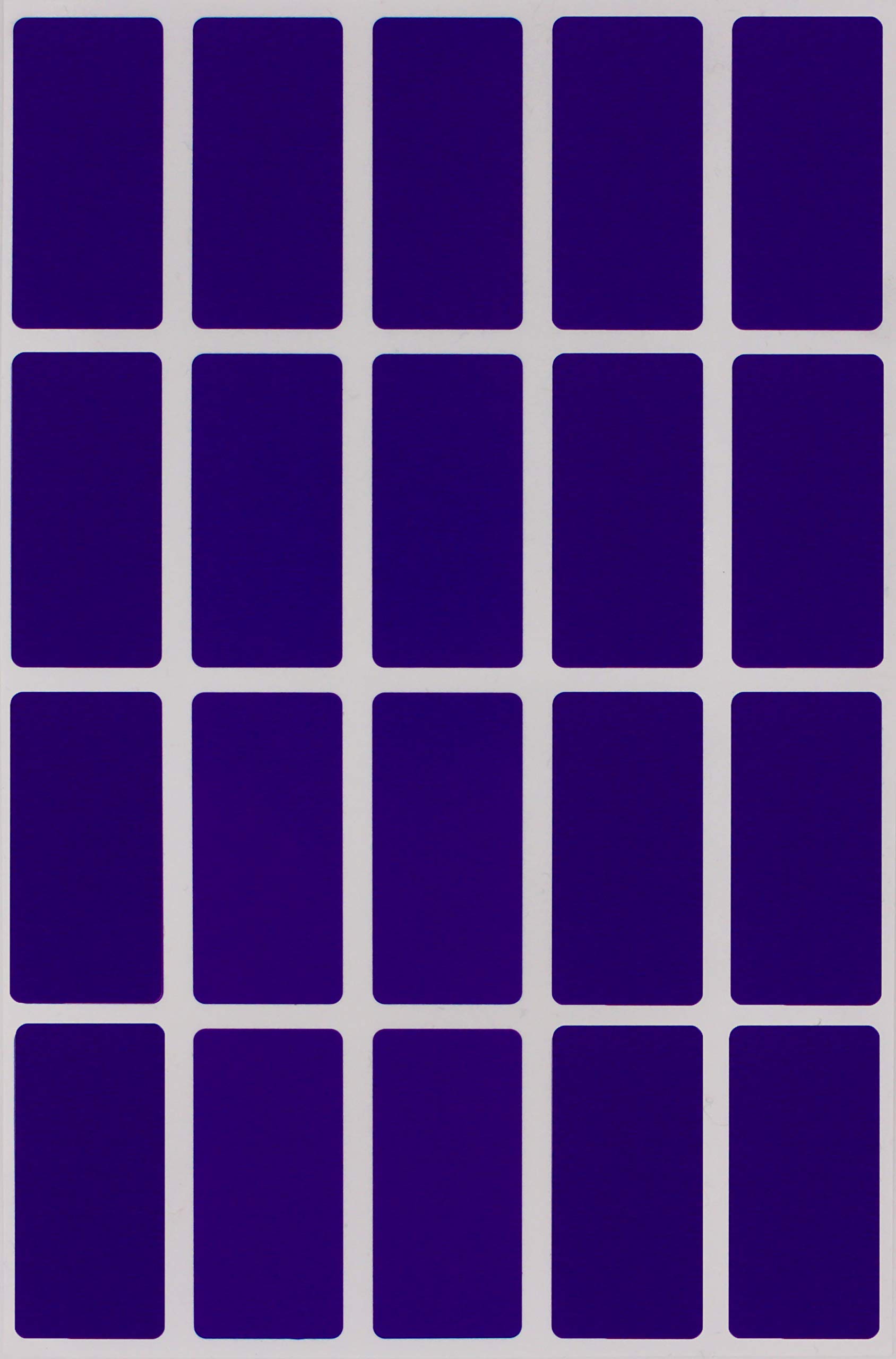 Royal Green Rectangular Label Stickers in Royal Blue 4 cm x 1.9 cm (40mm x 19mm) - 300 Pack