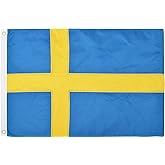 Sweden 2' x 3' Ft 210D Nylon Premium Outdoor Embroidered Swedish Flag