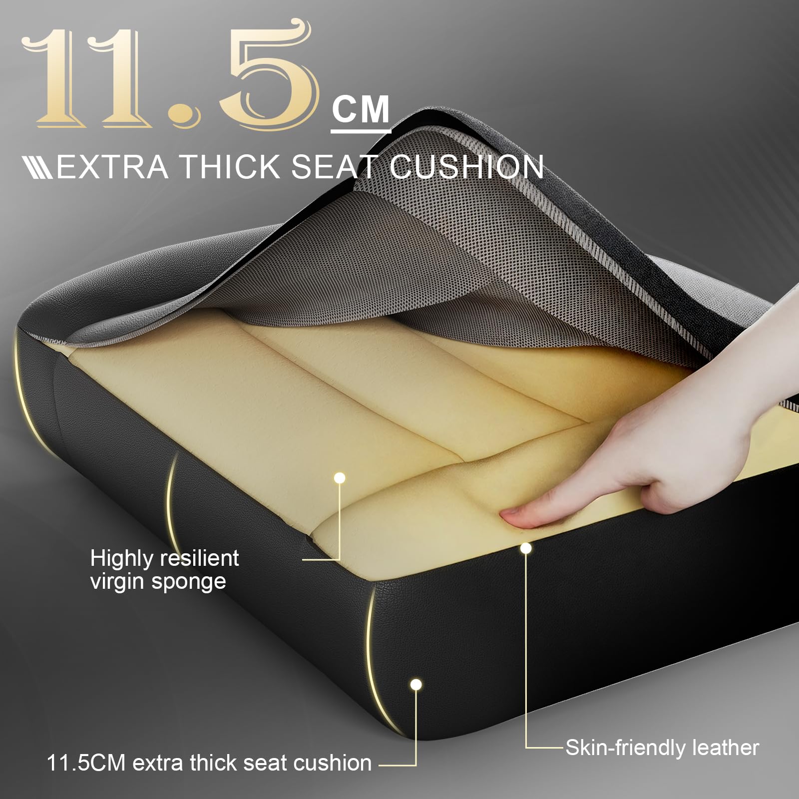 Triumphkey Gaming Chair For Adults With Footrest, Ergonomic Computer Chair With Massage Lumbar Support, Reclining Backrest, Swivel Office Gamer Chair With Headrest, Black - View 6