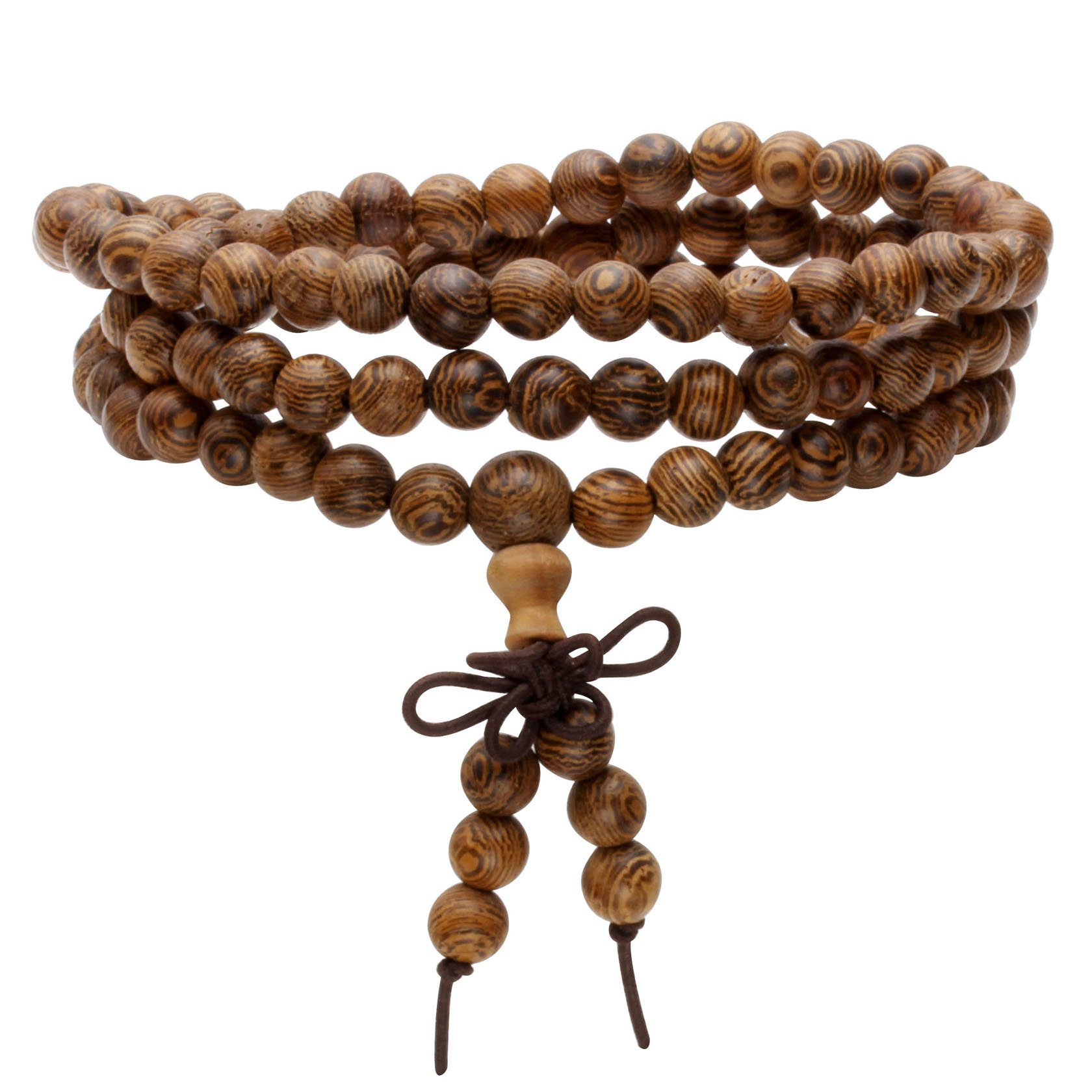 MILAKOO 6mm*108 Wood Beads Bracelet/Necklace Mala Prayer Buddha Meditation Link Wrist Bracelet