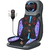 Ethereal Wellness Shiatsu Massage Chair with Heat, Full Back Shiatsu & Rolling, Comfortable Massage Chair Pad for Stress Relief, Gift for her/him, Office and Home.Black, Free car Adapter Included