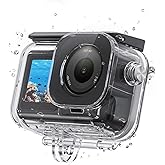 TELESIN Waterproof Case with Anti-Fog for DJI Action 6 Camera, Underwater Housing Shell Cage Supports 60M/196FT Deep Diving S
