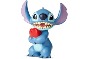 Enesco Disney Showcase Lilo and Stitch Heart Mini Figurine, 2.5 Inch, Multicolor