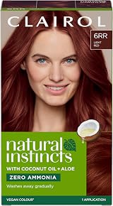 Clairol Natural Instincts Semi-Permanent No Ammonia Hair Dye 6RR Light Red