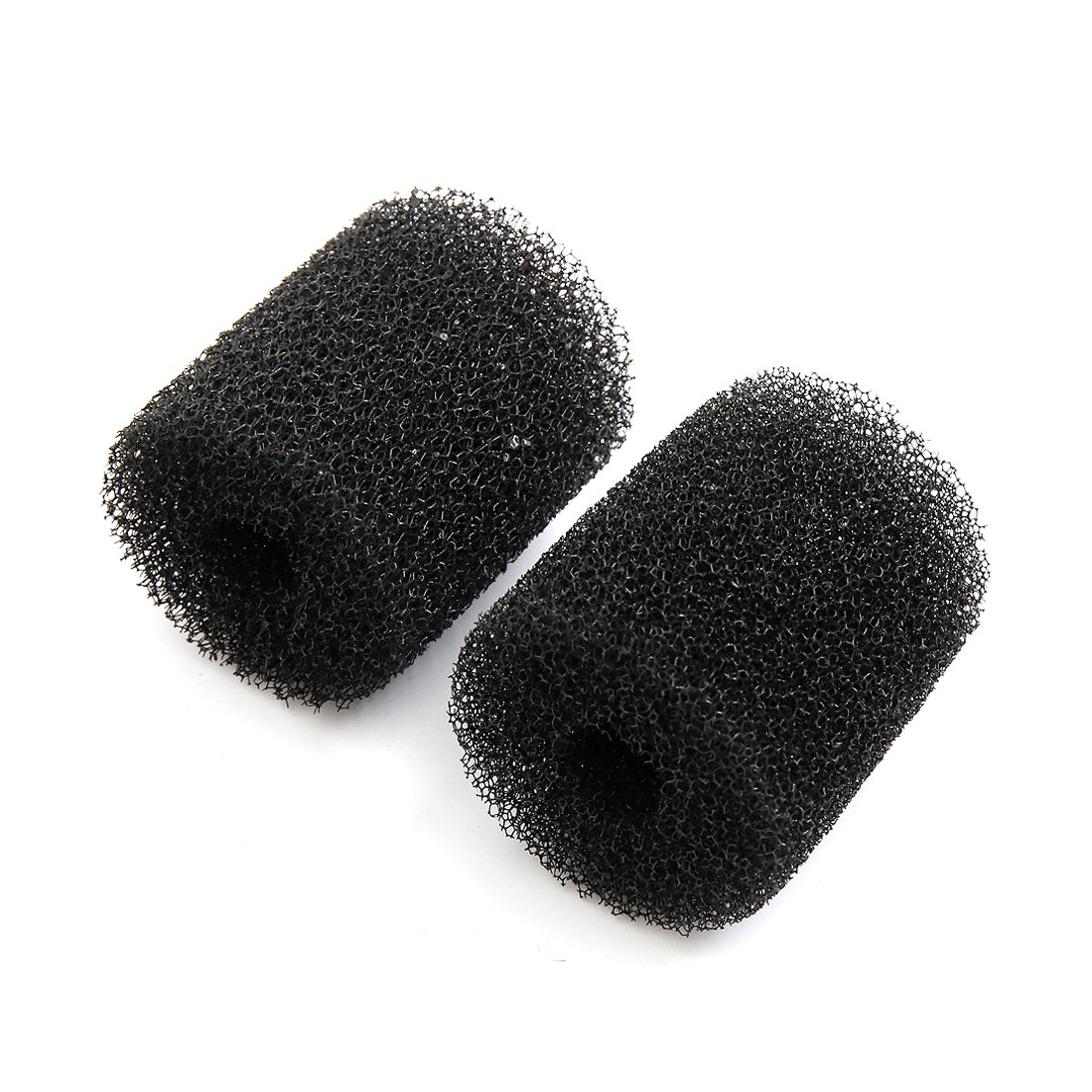 sourcing map 2pcs Black 2.6 Inch Dia Cylinder Pre-Filter Sponge Filter Media for Aquarium