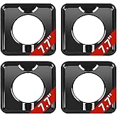 𝟮𝟬𝟮𝟲 𝙐𝙥𝙜𝙧𝙖𝙙𝙚𝙙 4 Pack SGP-400 Gas Range Drip Pans Square Reusable Black BN24 Burner Covers (7.7''*7.7'') Replaces WP786333, AP6011553, PS11744751 Liner Covers by Puxyblue