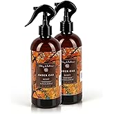 Abbey & Sullivan Linen Spray, Amber Oak, Fabric Freshener and Fragrance Room Spray, Pack of 2, 16 oz