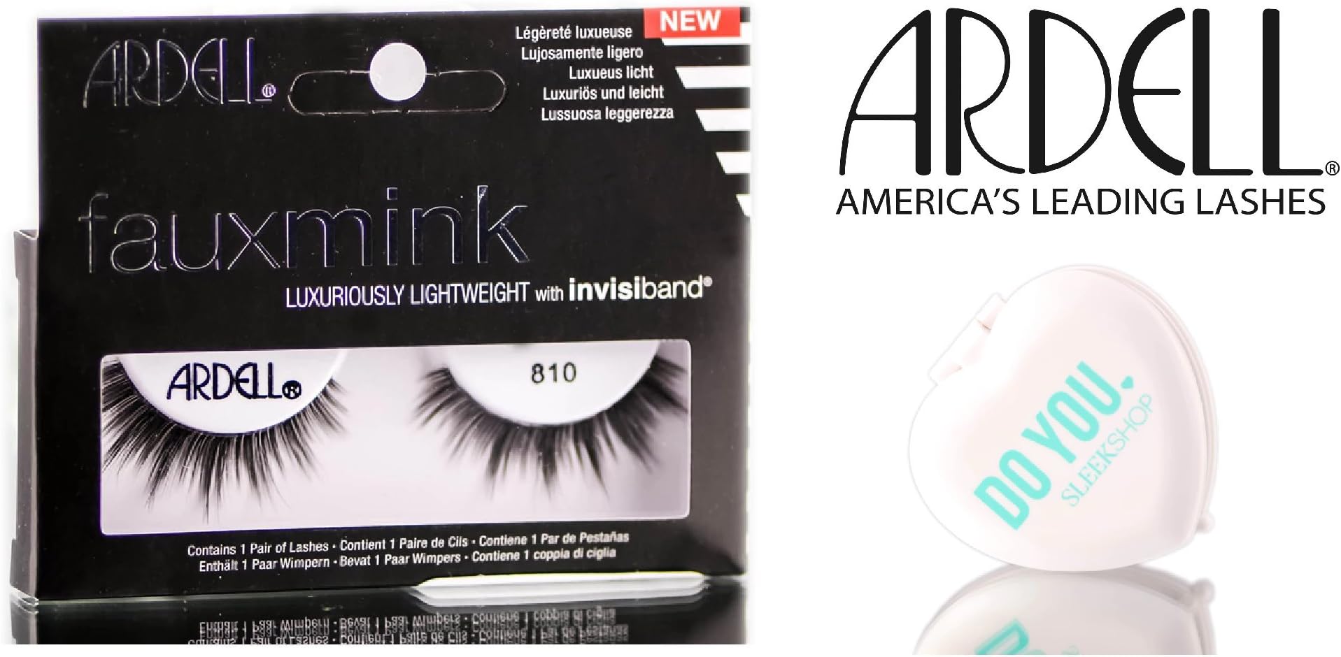Ardell Professional Faux Mink Designer Lash Collection (with Sleek Compact Mirror) (810)