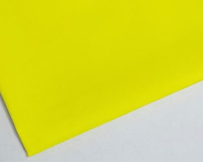 M & J Plain Lemon Polycotton Fabric 45in 112cm Wide 40 Colors 2 Metre