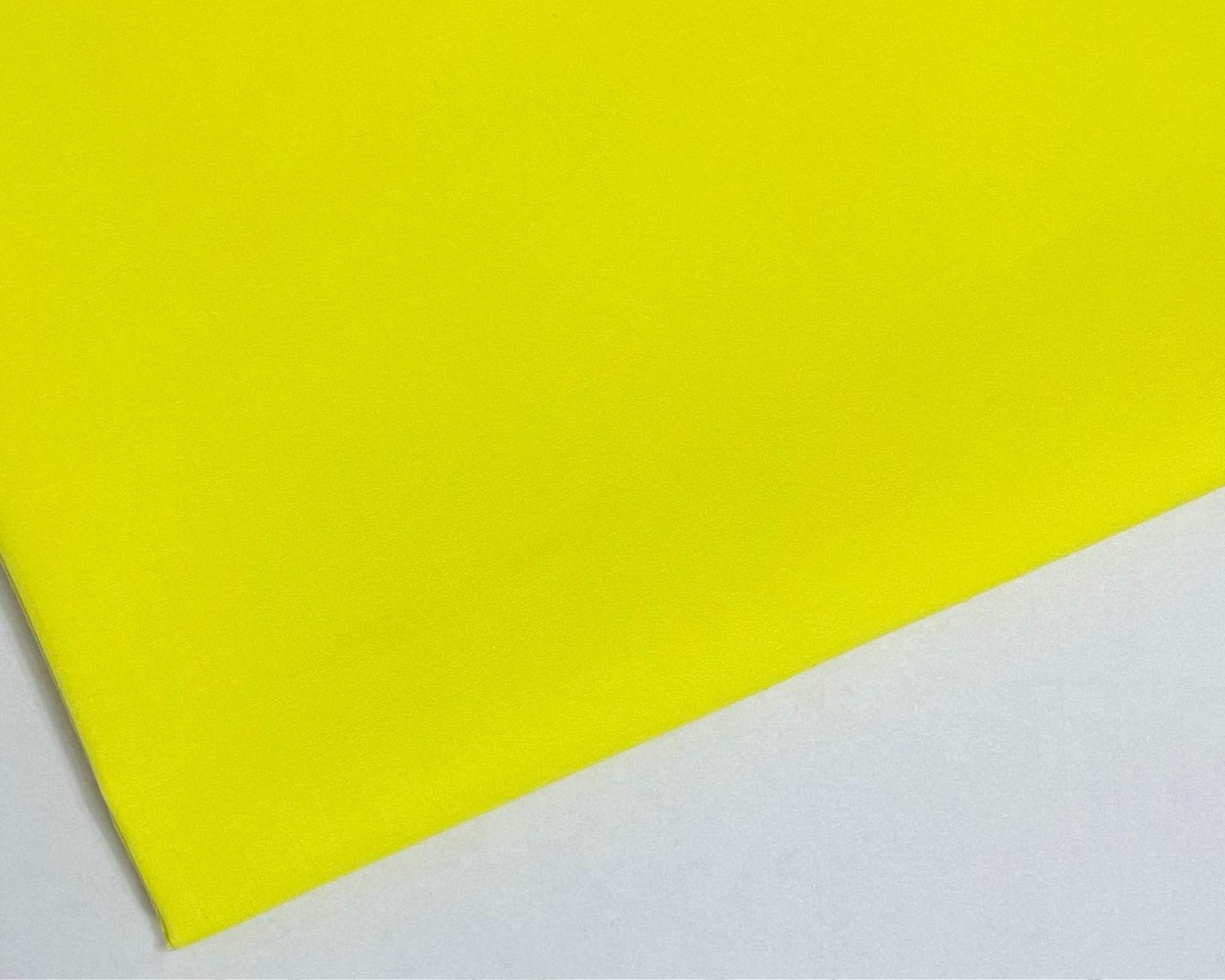 Plain Lemon Polycotton Fabric - 45 inch / 112 cm Wide - 40+ Colours (Lemon, 2 METRE)