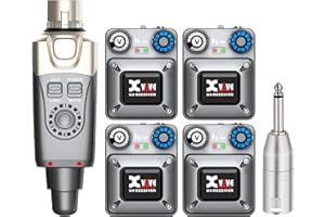 Xvive U4R4 Wireless in-Ear Monitor System Set with One Transmitter and Four Receivers