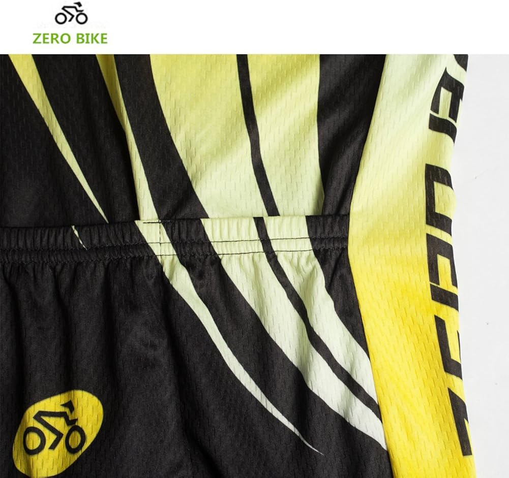 ZEROBIKE Men Breathable Quick Dry Comfortable Short Sleeve Jersey + Padded Shorts Cycling Clothing Set Cycling Wear Clothes: Clothing