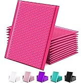 GSSUSA Bubble Mailers 6x10" Usable Size 6x9" Padded Envelopes Pink 25 Pack | Shipping Bags,Mailing Envelope,Self Seal,Waterproof,Tear-Resistant,Opaque for Cosmetics Crafts Books,Business Supplies