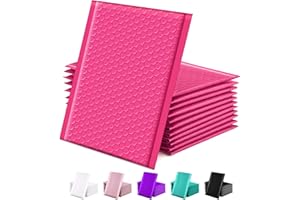 GSSUSA Padded Poly Mailers 6x10 Inches Bubble Mailer Envelopes Small Packaging Mailing Envelope Bags Shipping Bag Bulk Pack Self Seal Package Mail Packing Business Supplies, Pink 25-Pack