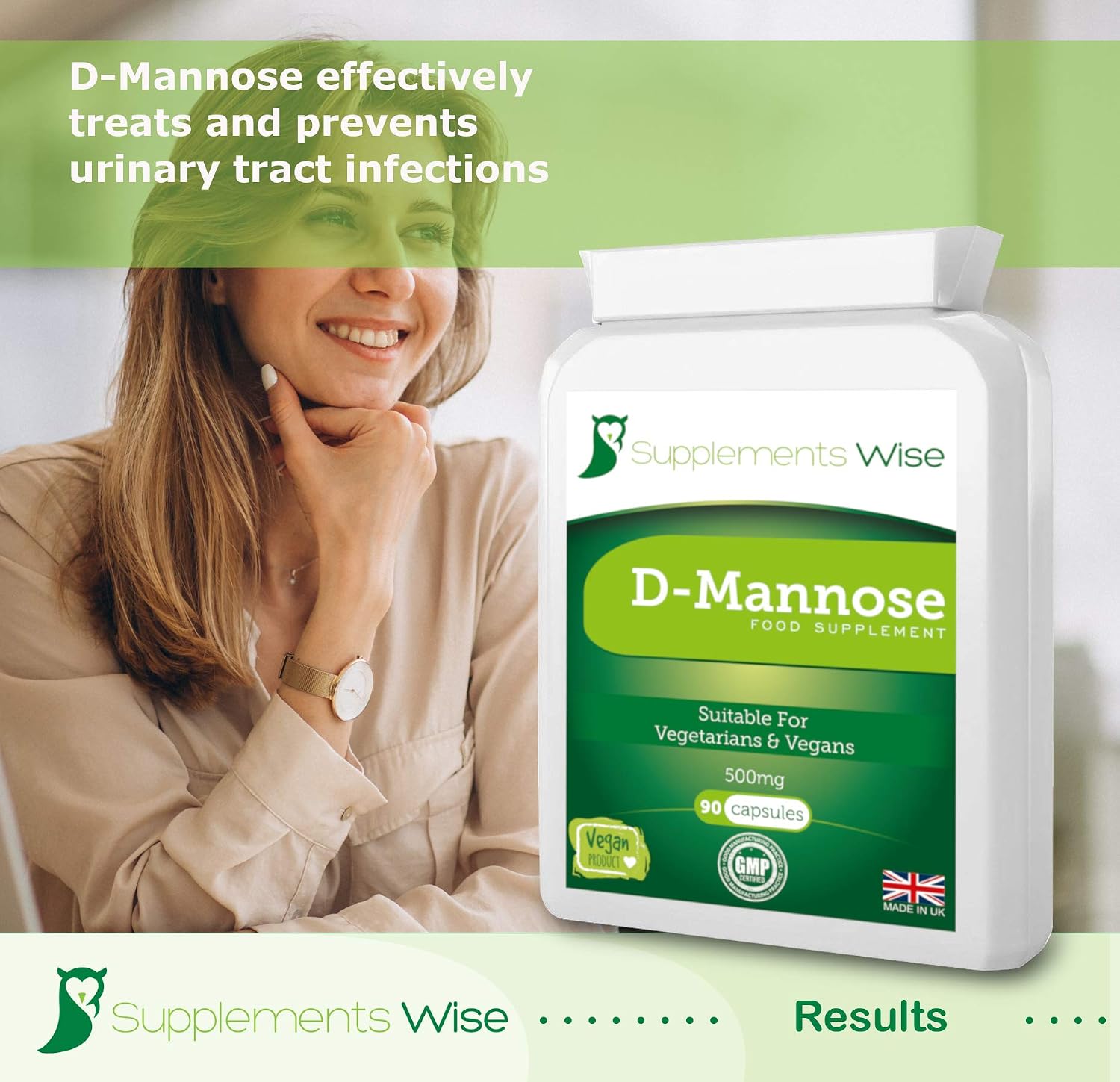 D-Mannose Capsules, 500mg x 90, Cystitis Treatment for Women, UTI Prevention, D Mannose Tablets for Urinary Infections - Image 5