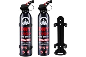 CERMUG 2Pack Dry Stop Fire Spray for Home - Auto Fire Extinguisher for Truck Vehicle, 600g Dry Chemical Powder A B C Fire Extinguisher for Kitchen, Car, Boat, Marine, Portable Use (2 Blue)