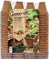 Gardman Grow it 6cm Round Fibre Pots Seedling Plant Seedling Cutting view 1
