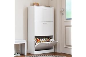 LegacyAmerhome Shoe Cabinet with 3 Flip Drawers for Entryway,Hallway, Living Room