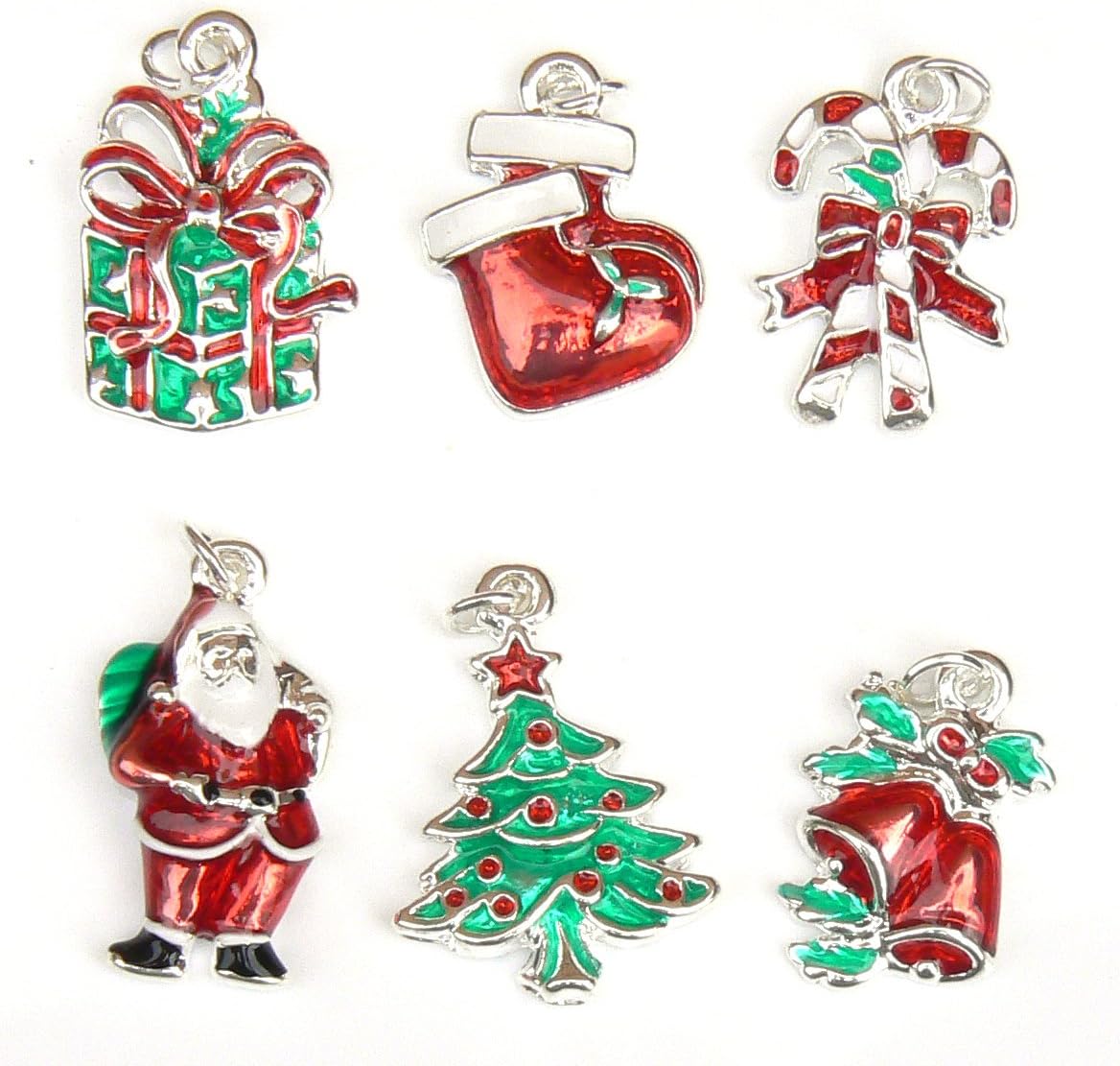Download Christmas Charms Enamel And Silver Plated Set Of 6 Amazon Co Uk Kitchen Home 3D SVG Files Ideas | SVG, Paper Crafts, SVG File