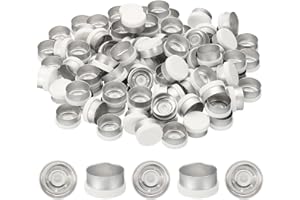 PATIKIL 13mm Flip Off Caps, 100 Pcs Flip Off Caps Flip Off Seals Flip Off Vial Seals Plastic Aluminum Caps Cover for Glass Vi