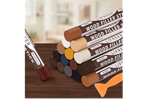 Lifreer Wood Filler Sticks,16 Colors Wood Crayons for Scratches, Scuffs, Cracks, Stains and Holes, Furniture Wax Crayons Pen for Touch Up Furniture, Floors, Cabinets, Tables, and Doors