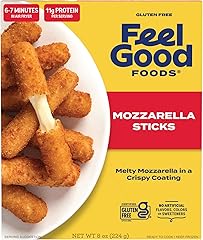 Feel Good Foods Gluten-Free Mozzarella Sticks with Crispy Breading | Frozen Appetizer 8oz