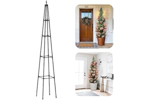 TIANC BEAUTY Obelisk Trellis for Climbing Plants Outdoor,6 Ft Garden Trellis for Potted Plants, Metal Trellis with Anti-Rust Coated for Potted Plants Indoor, Plant Support for Vegetables, Vines