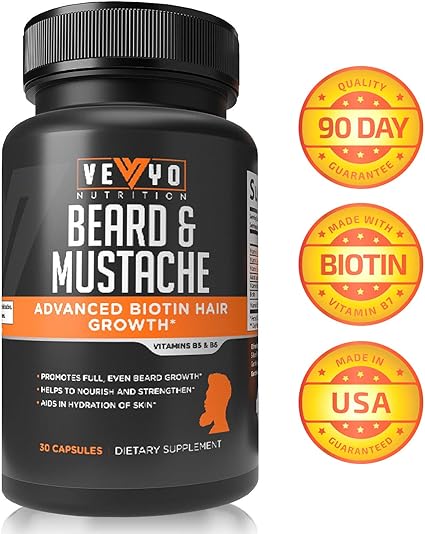 Amazon Com Beard Growth Supplements For Men By Veyo Nutrition