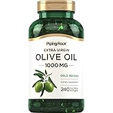 Piping Rock Olive Oil Softgel Capsules | 1000mg | 240 Pills | Organic Extra Virgin Cold Pressed Supplement | Gluten Free, Non-GMO