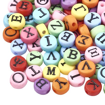 Pandahall 3700pcs 7 Mm De Color Mixto Letras Perlas