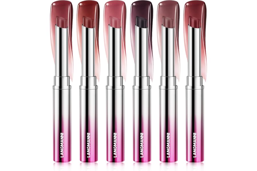 Jolilab Tinted Lip Balm Lipstick Set, 6 Colors Sheer Hydrating Lip Color, Lightweight Lip Tint, Moisturizing & Nourishing Lip