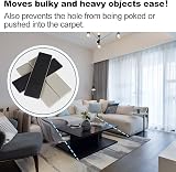 Ezprotekt 4 Pack 9x2.5 Rectangle Furniture Sliders for Carpet Moving view 6
