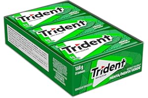 Chiclete Trident Menta Sem Açúcar - Caixa com 21 unid. de 8g