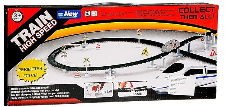 Rascals High Speed Metro with flyover Track Battery Operated Train (Silver)